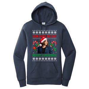 How Dare We Say Merry Christmas Kamala Harris Women's Pullover Hoodie