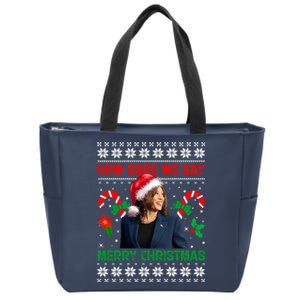 How Dare We Say Merry Christmas Kamala Harris Zip Tote Bag