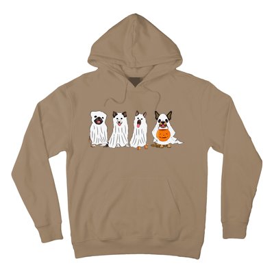 Halloween Dog With Pumpkin Spooky Halloween Dog Ghost Hoodie