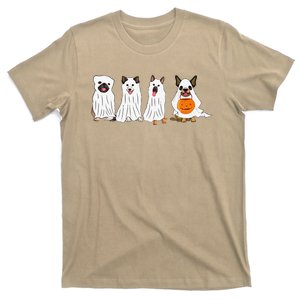 Halloween Dog With Pumpkin Spooky Halloween Dog Ghost T-Shirt