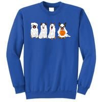 Halloween Dog With Pumpkin Spooky Halloween Dog Ghost Cute Gift Sweatshirt