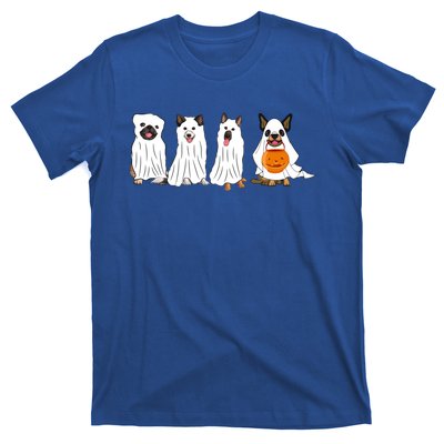 Halloween Dog With Pumpkin Spooky Halloween Dog Ghost Cute Gift T-Shirt