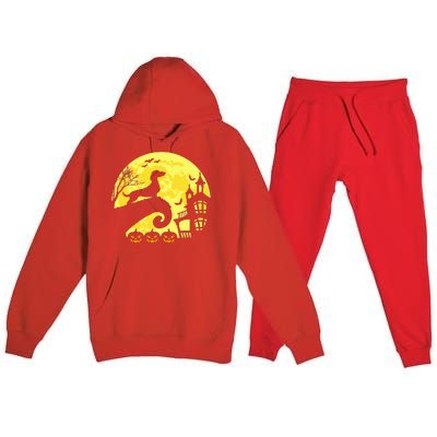 Halloween Dachshund Weenie Wiener Moonshine Sausage Dog Premium Hooded Sweatsuit Set