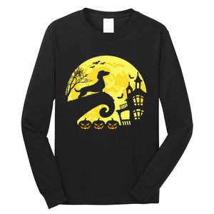 Halloween Dachshund Weenie Wiener Moonshine Sausage Dog Long Sleeve Shirt