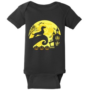 Halloween Dachshund Weenie Wiener Moonshine Sausage Dog Baby Bodysuit