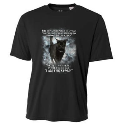 He Devil Whispered In My Ear You ArenT Strong Enough Cat Cooling Performance Crew T-Shirt