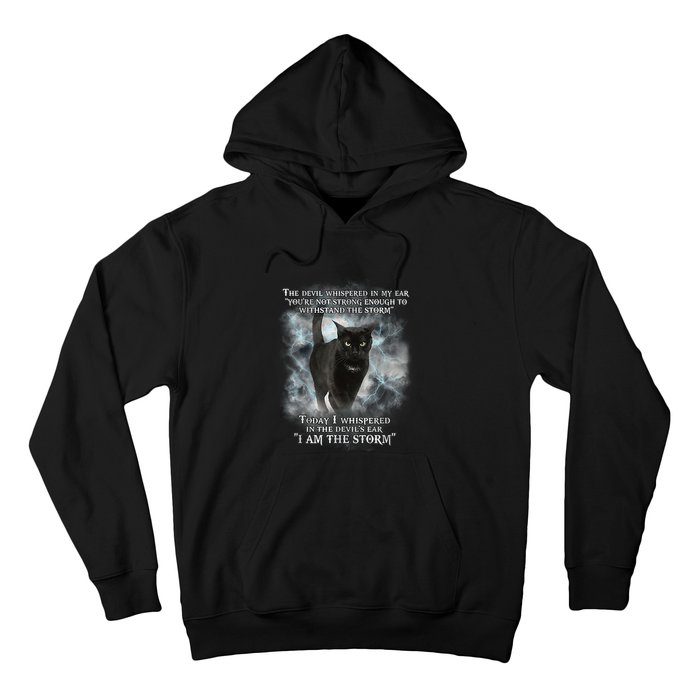 He Devil Whispered In My Ear You ArenT Strong Enough Cat Hoodie