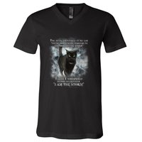 He Devil Whispered In My Ear You ArenT Strong Enough Cat V-Neck T-Shirt