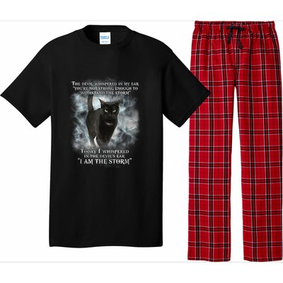 He Devil Whispered In My Ear You ArenT Strong Enough Cat Pajama Set