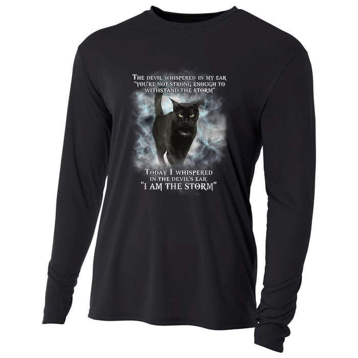 He Devil Whispered In My Ear You ArenT Strong Enough Cat Cooling Performance Long Sleeve Crew