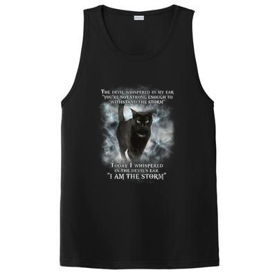 He Devil Whispered In My Ear You ArenT Strong Enough Cat PosiCharge Competitor Tank