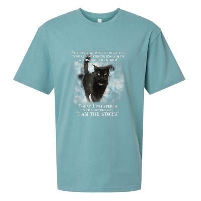 He Devil Whispered In My Ear You ArenT Strong Enough Cat Sueded Cloud Jersey T-Shirt