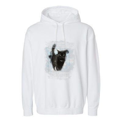 He Devil Whispered In My Ear You ArenT Strong Enough Cat Garment-Dyed Fleece Hoodie