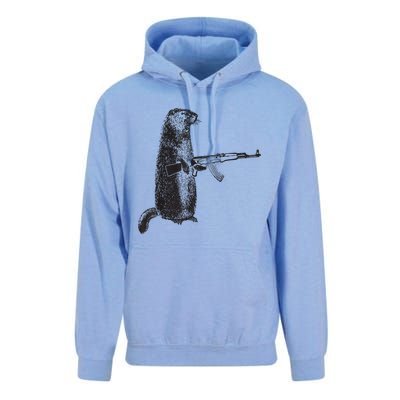 Hunting Design Woodchuck Ak47 Gun Groundhog Unisex Surf Hoodie