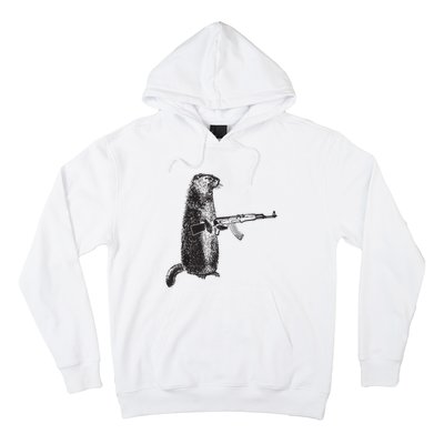 Hunting Design Woodchuck Ak47 Gun Groundhog Hoodie