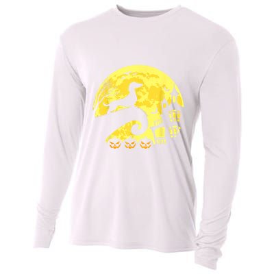 Halloween Dachshund Weenie Wiener Moonshine Sausage Dog Cooling Performance Long Sleeve Crew