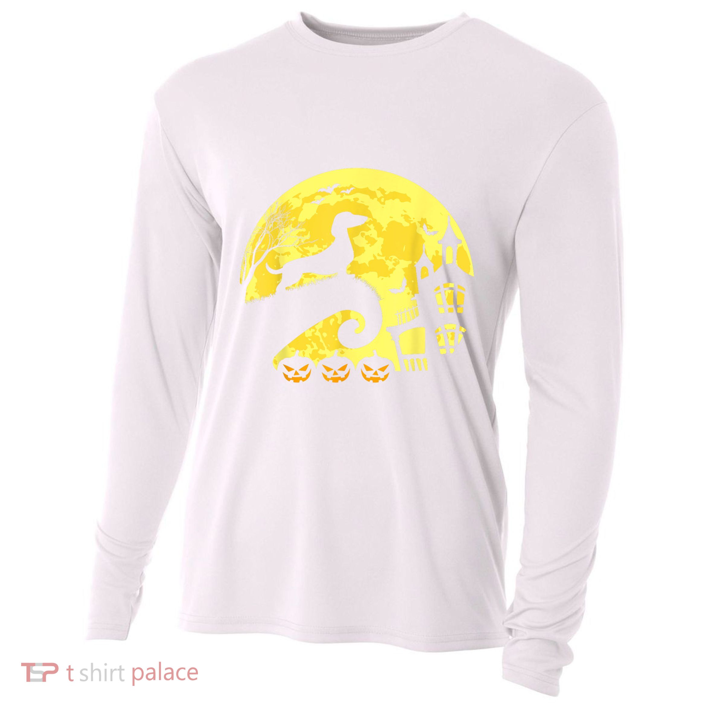 Halloween Dachshund Weenie Wiener Moonshine Sausage Dog Cooling Performance Long Sleeve Crew