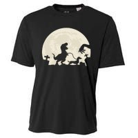 Halloween Dachshund Weenie Wiener Dinosaur Costume Cooling Performance Crew T-Shirt