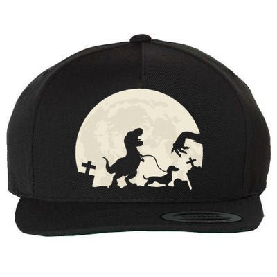 Halloween Dachshund Weenie Wiener Dinosaur Costume Wool Snapback Cap