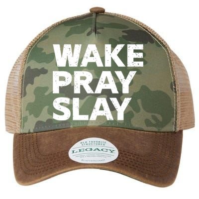 Harry Daniels Wearing Wake Pray Slay Legacy Tie Dye Trucker Hat