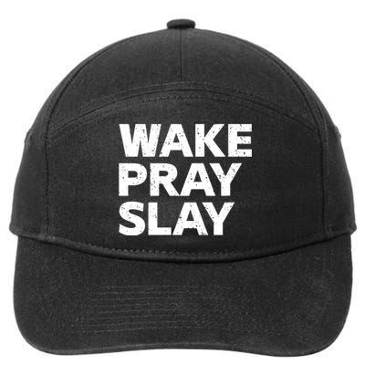 Harry Daniels Wearing Wake Pray Slay 7-Panel Snapback Hat