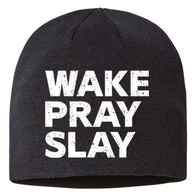 Harry Daniels Wearing Wake Pray Slay Sustainable Beanie