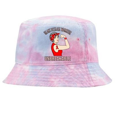 Heart Disease Warrior Awareness Survivor Patient Graphic Gift Tie-Dyed Bucket Hat