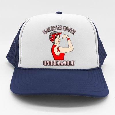 Heart Disease Warrior Awareness Survivor Patient Graphic Gift Trucker Hat