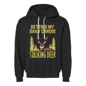 Hunting Dad Women Fitness Cardio With Deer Hunting Garment-Dyed Fleece Hoodie