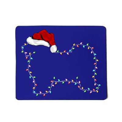 Havanese Dog Xmas Lighting Santa Hat Havanese Christmas Gift Mousepad