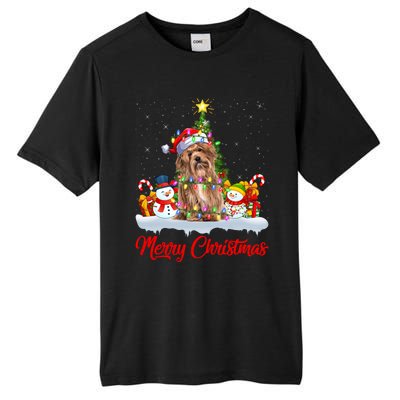 Havanese Dog Xmas Tree Lighting Santa Havanese Christmas Gift Tall Fusion ChromaSoft Performance T-Shirt