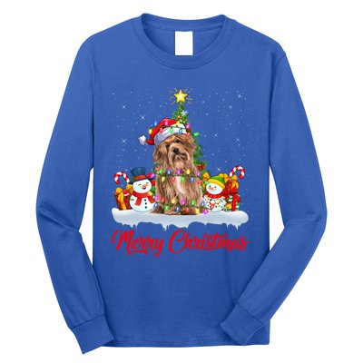 Havanese Dog Xmas Tree Lighting Santa Havanese Christmas Gift Long Sleeve Shirt