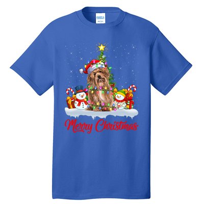 Havanese Dog Xmas Tree Lighting Santa Havanese Christmas Gift Tall T-Shirt