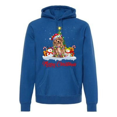 Havanese Dog Xmas Tree Lighting Santa Havanese Christmas Gift Premium Hoodie