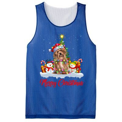 Havanese Dog Xmas Tree Lighting Santa Havanese Christmas Gift Mesh Reversible Basketball Jersey Tank