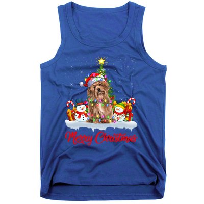 Havanese Dog Xmas Tree Lighting Santa Havanese Christmas Gift Tank Top