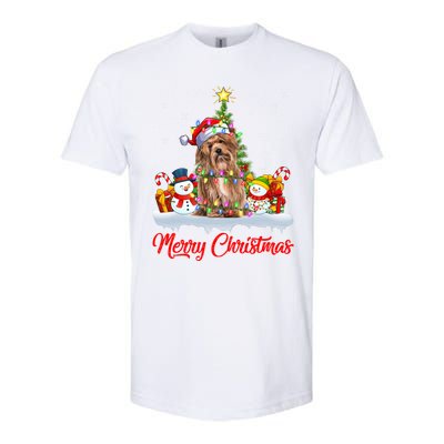 Havanese Dog Xmas Tree Lighting Santa Havanese Christmas Gift Softstyle CVC T-Shirt