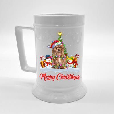 Havanese Dog Xmas Tree Lighting Santa Havanese Christmas Gift Beer Stein