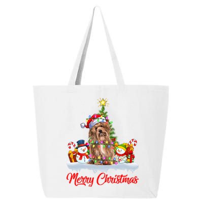 Havanese Dog Xmas Tree Lighting Santa Havanese Christmas Gift 25L Jumbo Tote