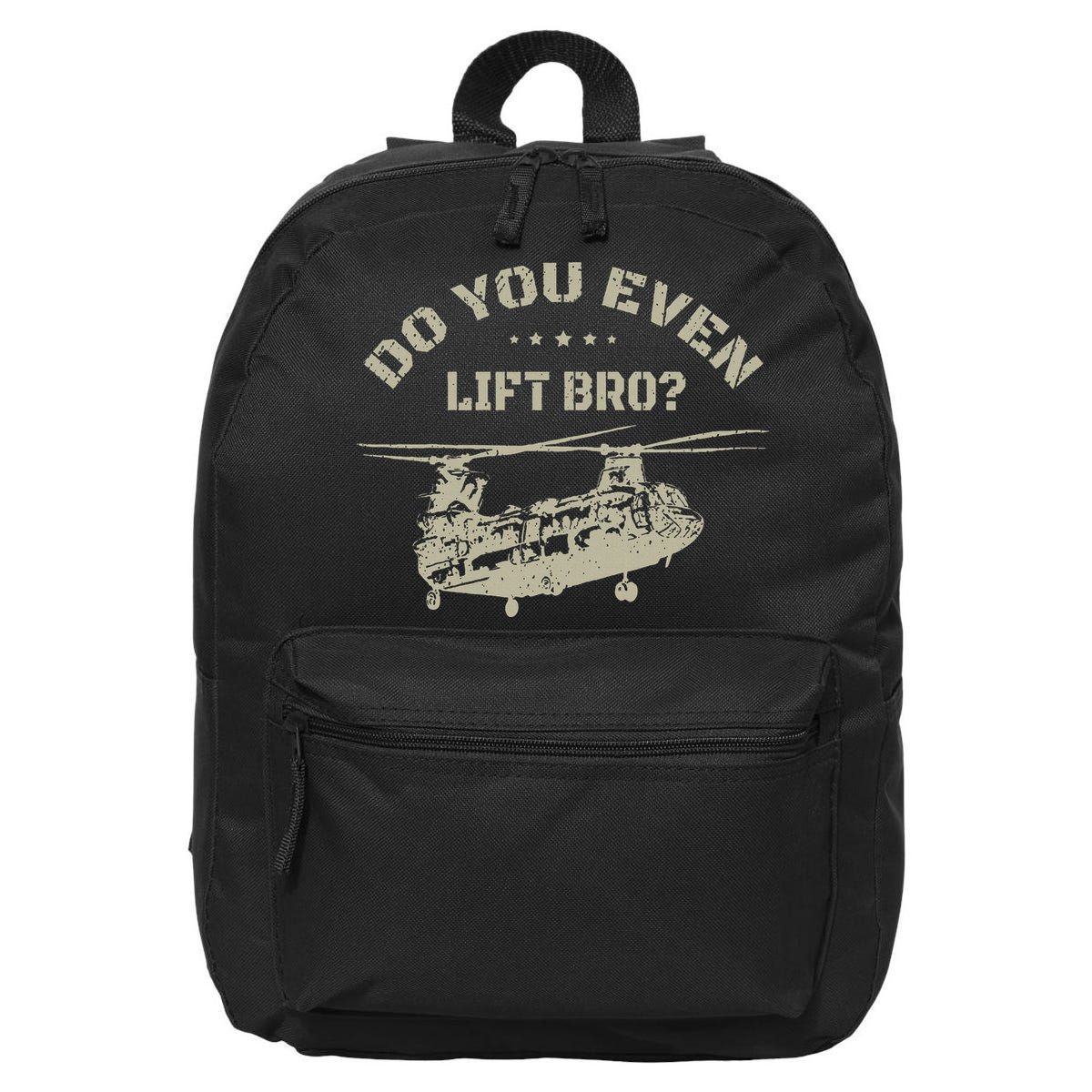 Helicopter Do You Even Lift Bro Ch47 Chinook 16 in Basic Backpack
