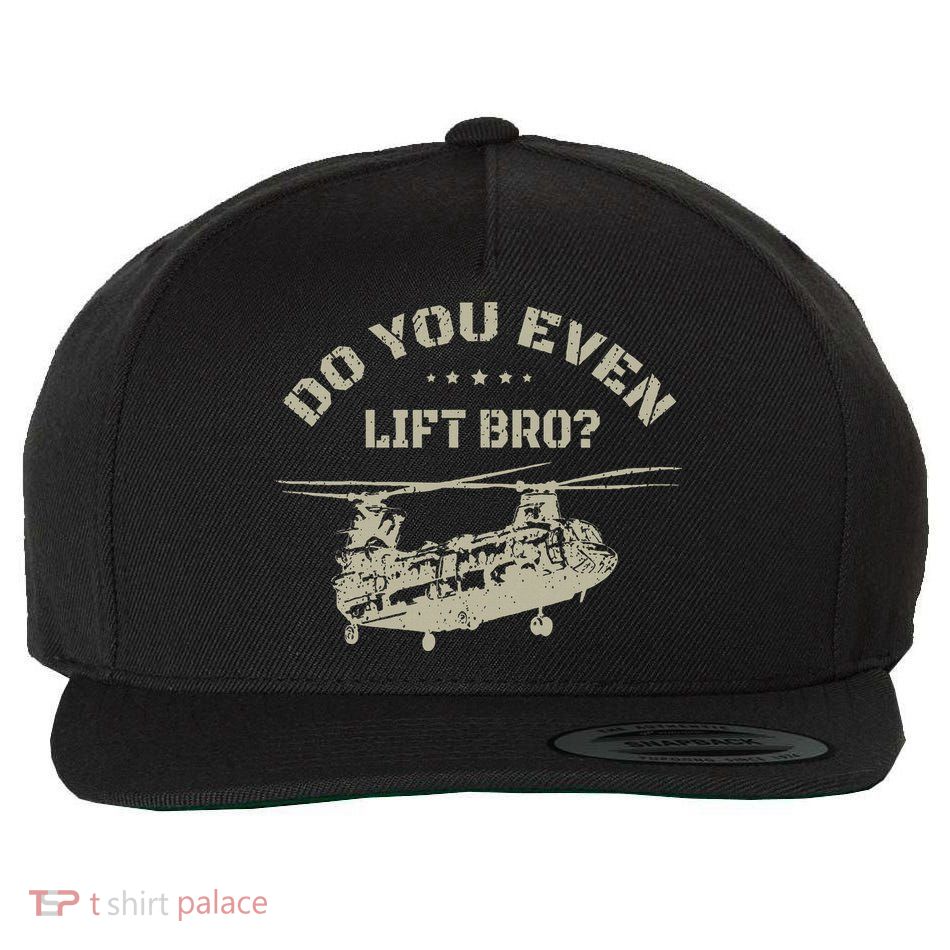 Helicopter Do You Even Lift Bro Ch47 Chinook Wool Snapback Cap