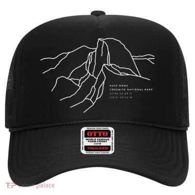 Half Dome Yosemite National Park High Crown Mesh Back Trucker Hat