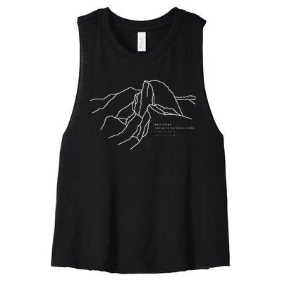 Half Dome Yosemite National Park Women's Racerback Cropped Tank