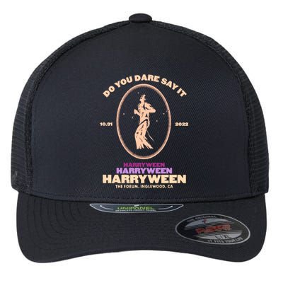 Harryween Do You Dare Say It Harryween Harry Halloween Flexfit Unipanel Trucker Cap