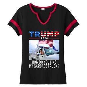 How Do You Like My Garbage Truck Boy Girl Funny Trump Ladies Halftime Notch Neck Tee