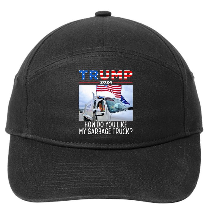 How Do You Like My Garbage Truck Boy Girl Funny Trump 7-Panel Snapback Hat