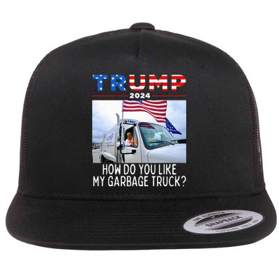 How Do You Like My Garbage Truck Boy Girl Funny Trump Flat Bill Trucker Hat