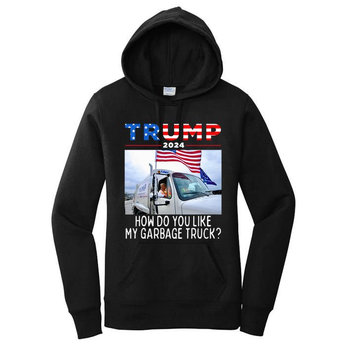 How Do You Like My Garbage Truck Boy Girl Funny Trump Women's Pullover Hoodie