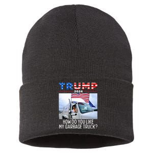 How Do You Like My Garbage Truck Boy Girl Funny Trump Sustainable Knit Beanie