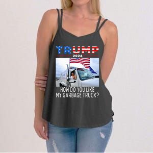 How Do You Like My Garbage Truck Boy Girl Funny Trump Women's Strappy Tank